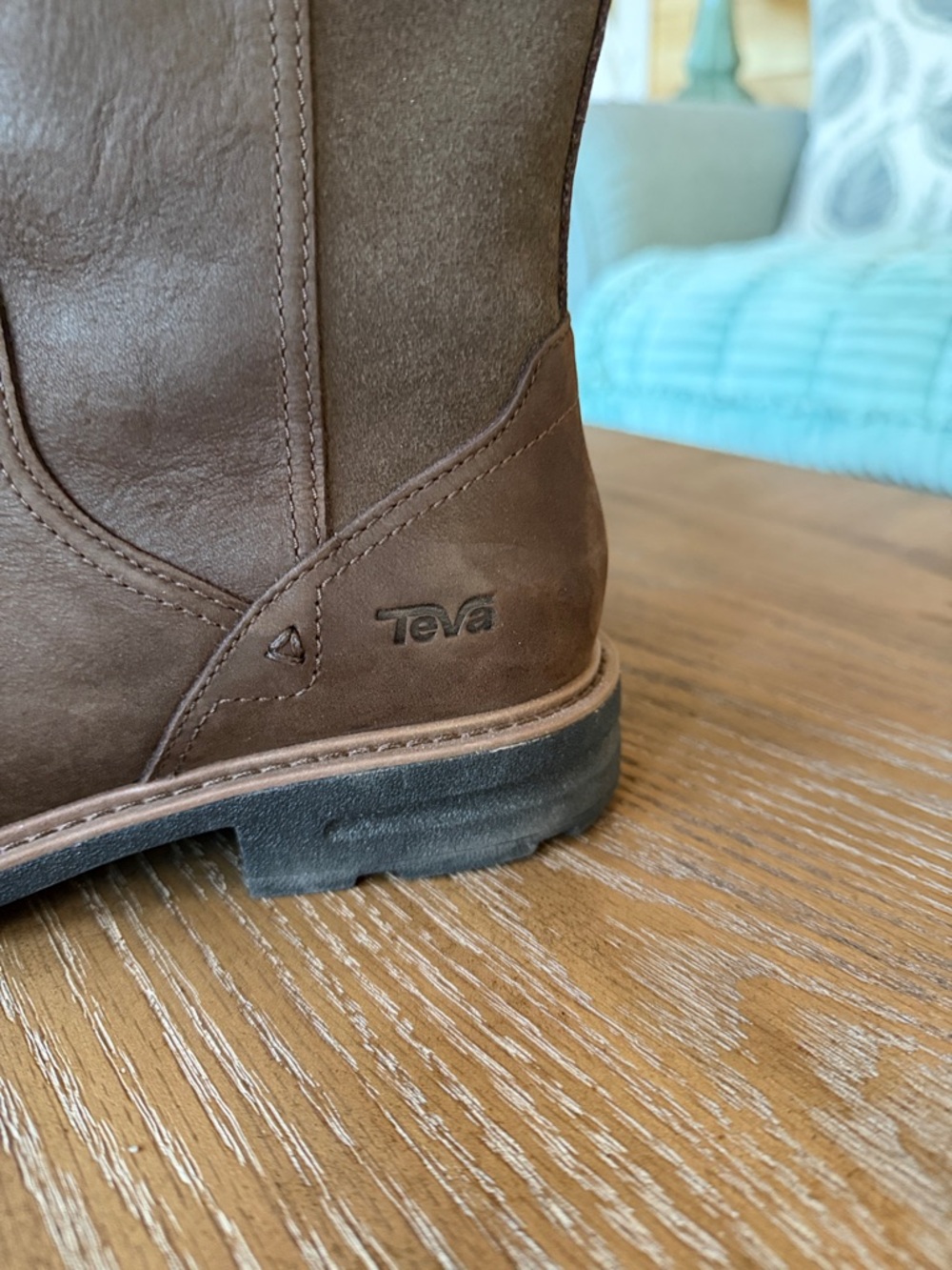 Teva Tall Chocolate Brown Leather Riding Boots - Picture 2 of 10